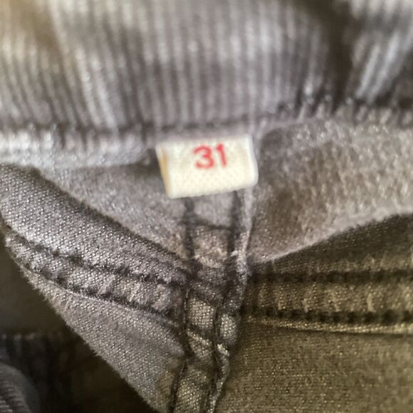 Levi's Corduroy Pants Women's 32” Waist Black‎ Slim Straight Square Pockets 2016 - Picture 6 of 8